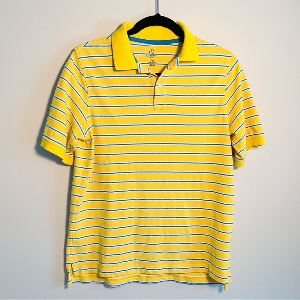 Boys Lands End Polo Shirt Size L (14 - 16)